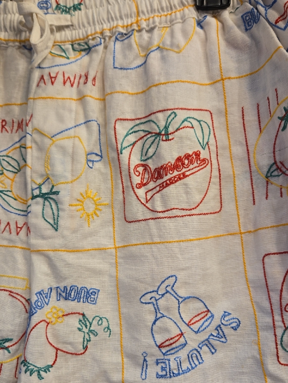 Damson Madder Appetito Embroidered Shorts EU Size 14/ US Size 10 - Picture 6 of 11